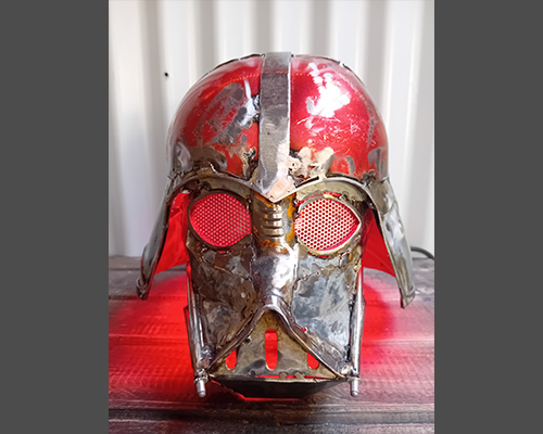 Darth Vader helmet with copper light